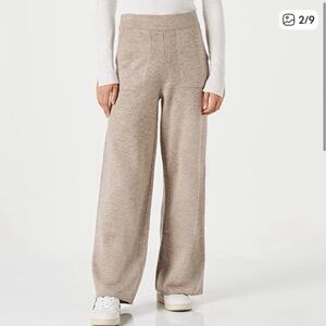 NWOT Elegant Beige Wide-Leg Women's Pants